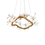 Люстра подвесная с прозрачными стеклянными птичками на ветвях Диаметр 80 см Serip Voa варинант исполнения - 7 | Loft Concept в Волгограде