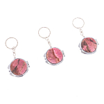 Зеркало брелок складное двухстороннее из натурального камня Родонит Stone Mirrors варинант исполнения - 8 | Loft Concept в Волгограде