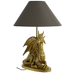 Настольная лампа с абажуром Дракон Golden Dragon Lamp Brown варинант исполнения - 1 | Loft Concept в Волгограде