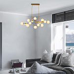 Люстра подвесная с белыми лампами в форме шара Flute варинант исполнения - 1 | Loft Concept в Волгограде