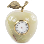 Часы настольные в виде яблока из натурального камня Оникс Stone Clock варинант исполнения - 1 | Loft Concept в Волгограде