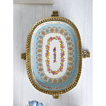 Чаша с цветочным орнаментом на бронзовых ножках Eden Garden варинант исполнения - 5 | Loft Concept в Волгограде