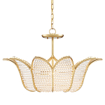 Люстра в форме тюльпана с лепестками из прозрачных стеклянных бусин Hanging Flowers варинант исполнения - 2 | Loft Concept в Волгограде