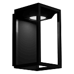 Уличный настенный светильник прямоугольной формы черного цвета Geometric Glow варинант исполнения - 1 | Loft Concept в Волгограде