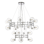 Люстра подвесная с двумя ярусами и 24-ю рельефными прозрачными плафонами из стекла Perforated Glass Bubbles варинант исполнения - 2 | Loft Concept в Волгограде