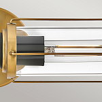 Бра для ванных комнат горизонтальное с 2-мя прозрачным цилиндрическим плафонами на круглом основании Hinkley варинант исполнения - 4 | Loft Concept в Волгограде