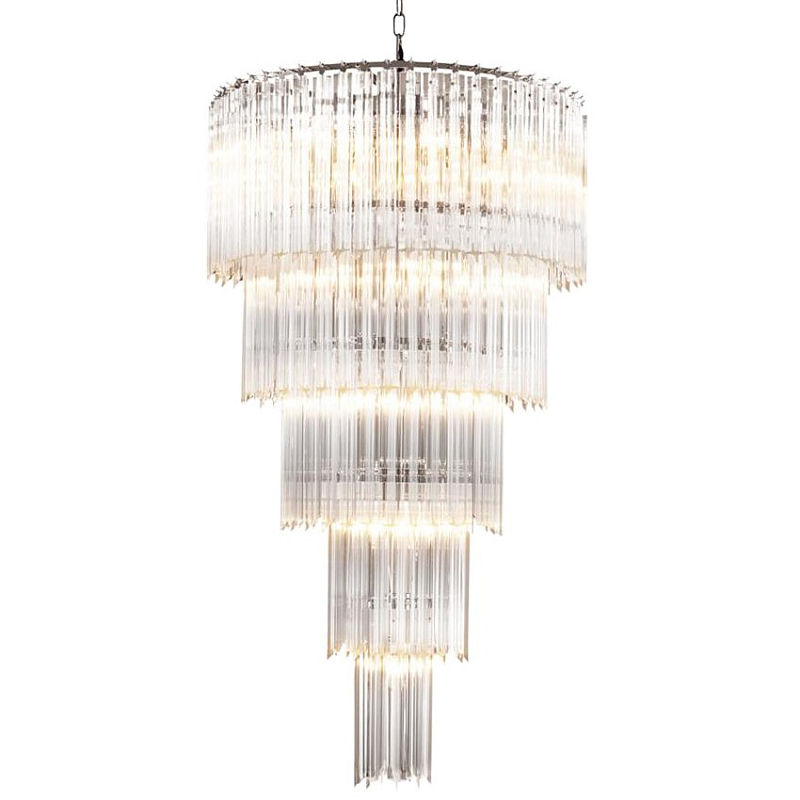 Люстра Chandelier Alpina L Никель Прозрачный (Transparent) в Волгограде | Loft Concept 