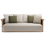 Дизайнерский уличный диван из массива дерева с плетеной спинкой PALINFRASCA Sofa варинант исполнения - 18 | Loft Concept в Волгограде