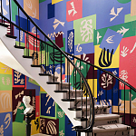 Обои ручная роспись в стиле Арт-деко Jazz Special Colourway on dyed silk with embroidery варинант исполнения - 1 | Loft Concept в Волгограде