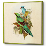 Постер на холсте с изображением птиц и цветов Blooming Birds Poster варинант исполнения - 6 | Loft Concept в Волгограде