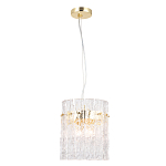 Подвесной светильник цилиндрической формы с текстурными стеклянными элементами Textured Glass Chandelier варинант исполнения - 3 | Loft Concept в Волгограде