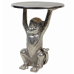 Столик с подстольем в виде обезьянки Bombay Nickel варинант исполнения - 1 | Loft Concept в Волгограде
