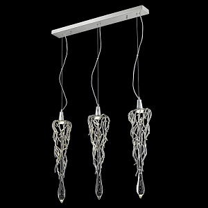 Тройной подвесной светильник Frozen drop Никель