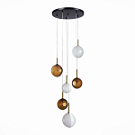 Люстра светодиодная с сферическими стеклянными плафонами Splatter варинант исполнения - 3 | Loft Concept в Волгограде