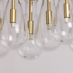 Люстра с 9-ю прозрачными стеклянными плафонами в форме капли Lucid Rain  варинант исполнения - 7 | Loft Concept в Волгограде