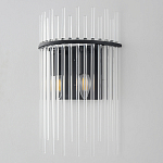 Бра со стеклянными прозрачными трубками и черным металлическим каркасом Nembus варинант исполнения - 3 | Loft Concept в Волгограде