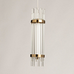 Подвесной светильник с цилиндрическим плафоном из прозрачных стеклянных трубок Nembus варинант исполнения - 3 | Loft Concept в Волгограде