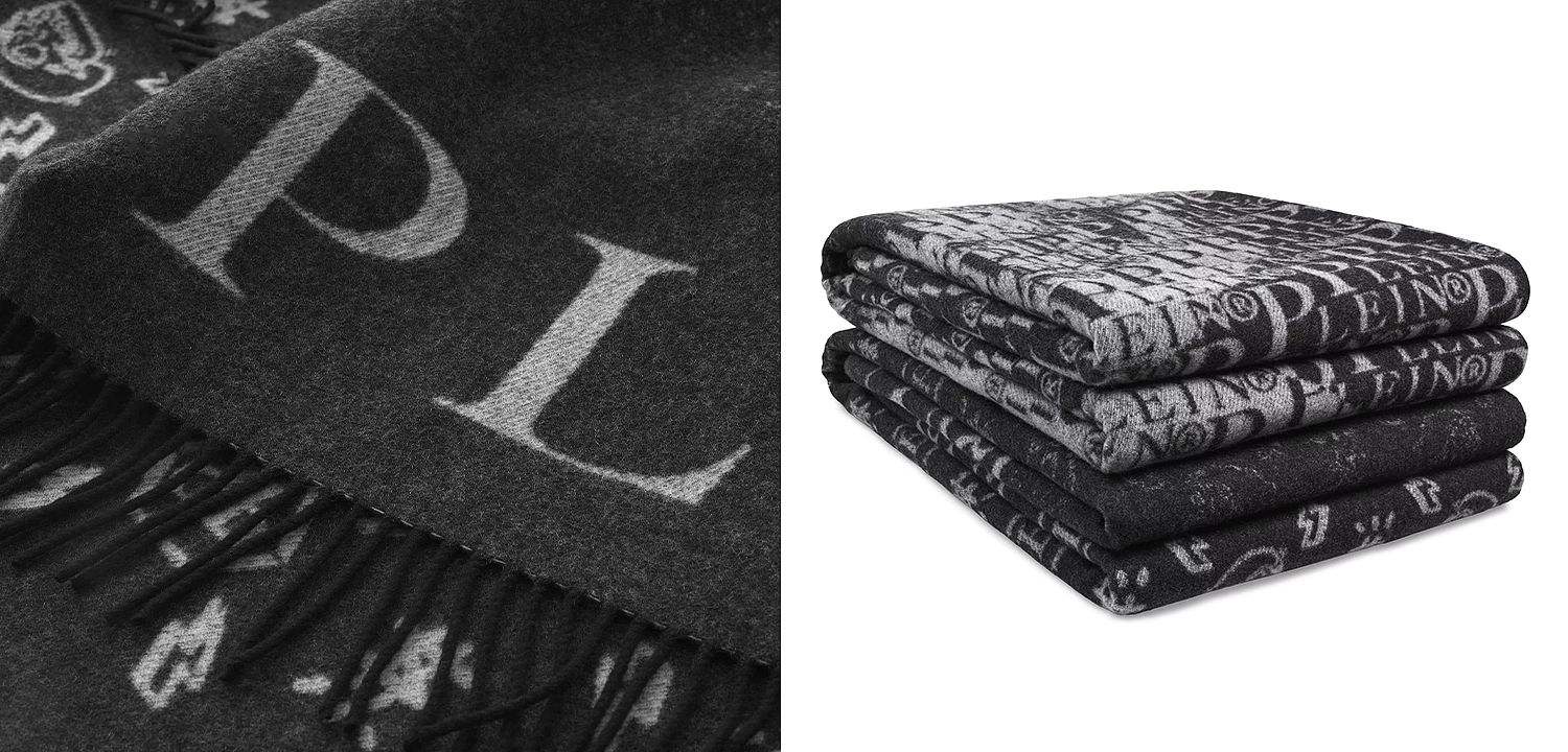 Плед Philipp Plein Plaid Cashmere Monogram Плед Philipp Plein Plaid Cashmere Monogram - Loft-Concept в Волгограде