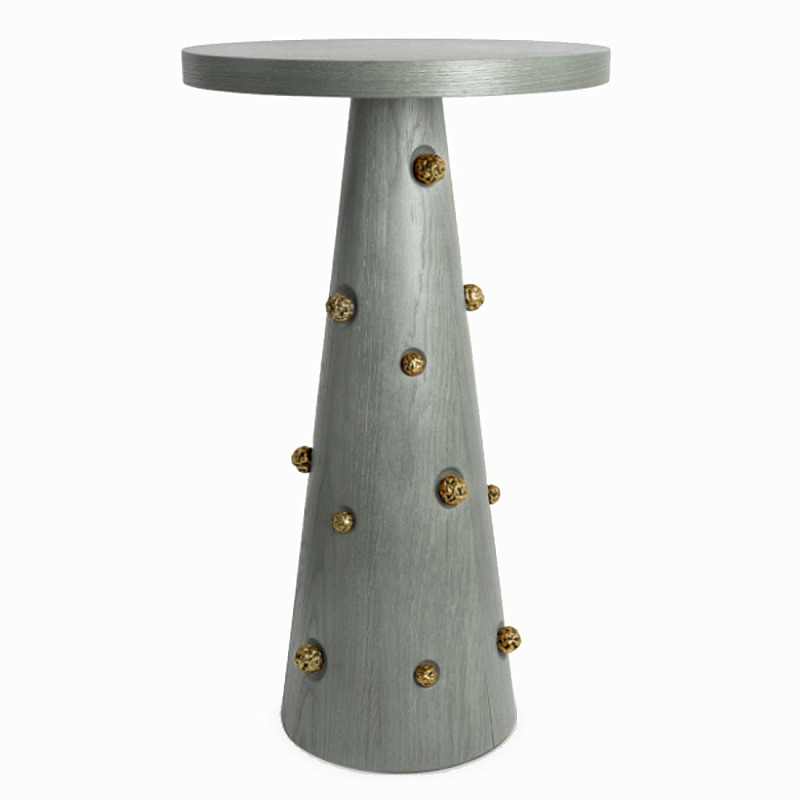 Приставной столик Okinawa Taupe Side table Серый Золотой в Волгограде | Loft Concept 