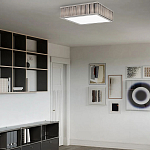 Потолочный светильник квадратный с гофрированным абажуром цвета графит Millennium варинант исполнения - 3 | Loft Concept в Волгограде