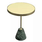 Кофейный столик с круглой зеркальной столешницей и мраморным основанием Stable Base варинант исполнения - 1 | Loft Concept в Волгограде