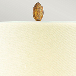 Настольная лампа с кремовым льняным цилиндрическим абажуром и ножкой в форме золотистой ветки Gilded Nola варинант исполнения - 2 | Loft Concept в Волгограде