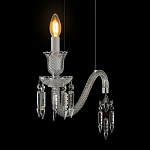 Подвесной светильник стеклянный в виде канделябра Curved Glass Chandelier варинант исполнения - 6 | Loft Concept в Волгограде