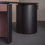 Дизайнерский письменный стол овальной формы с 2-мя выдвижными ящиками по бокам Parsec варинант исполнения - 2 | Loft Concept в Волгограде