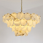 Люстра подвесная четырехъярусная с подвесками в форме дисков Cryptocrystalline Stone варинант исполнения - 6 | Loft Concept в Волгограде