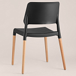 Пластиковый стул на ножках из массива бука Ferret Black 4 шт варинант исполнения - 5 | Loft Concept в Волгограде