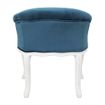 Кресло низкое в стиле прованс Louis French Armchair white and blue velour варинант исполнения - 2 | Loft Concept в Волгограде