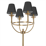 Торшер с металлическим основанием бронзового цвета с черными конусовидными абажурами Dignity варинант исполнения - 3 | Loft Concept в Волгограде