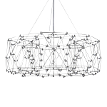 Люстра с тонкой металлической конструкцией цвета хром Quasar варинант исполнения - 2 | Loft Concept в Волгограде