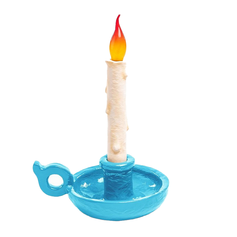 Настольная лампа Seletti Bugia light blue Белый Голубой Настольная лампа Seletti Bugia light blue Белый Голубой в Волгограде | Loft Concept