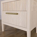 Прикроватная Тумбочка Primo с двумя ящиками Светлый дуб варинант исполнения - 3 | Loft Concept в Волгограде