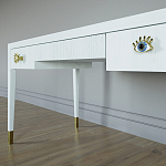 Письменный стол Elsa Dreams White Шпон дерево с двумя ящиками варинант исполнения - 4 | Loft Concept в Волгограде