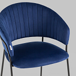 Стул в велюре синего цвета Horizon варинант исполнения - 7 | Loft Concept в Волгограде