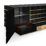 Дизайнерский комод в сочетании черного и золотого цвета Nubian варинант исполнения - 2 | Loft Concept в Волгограде