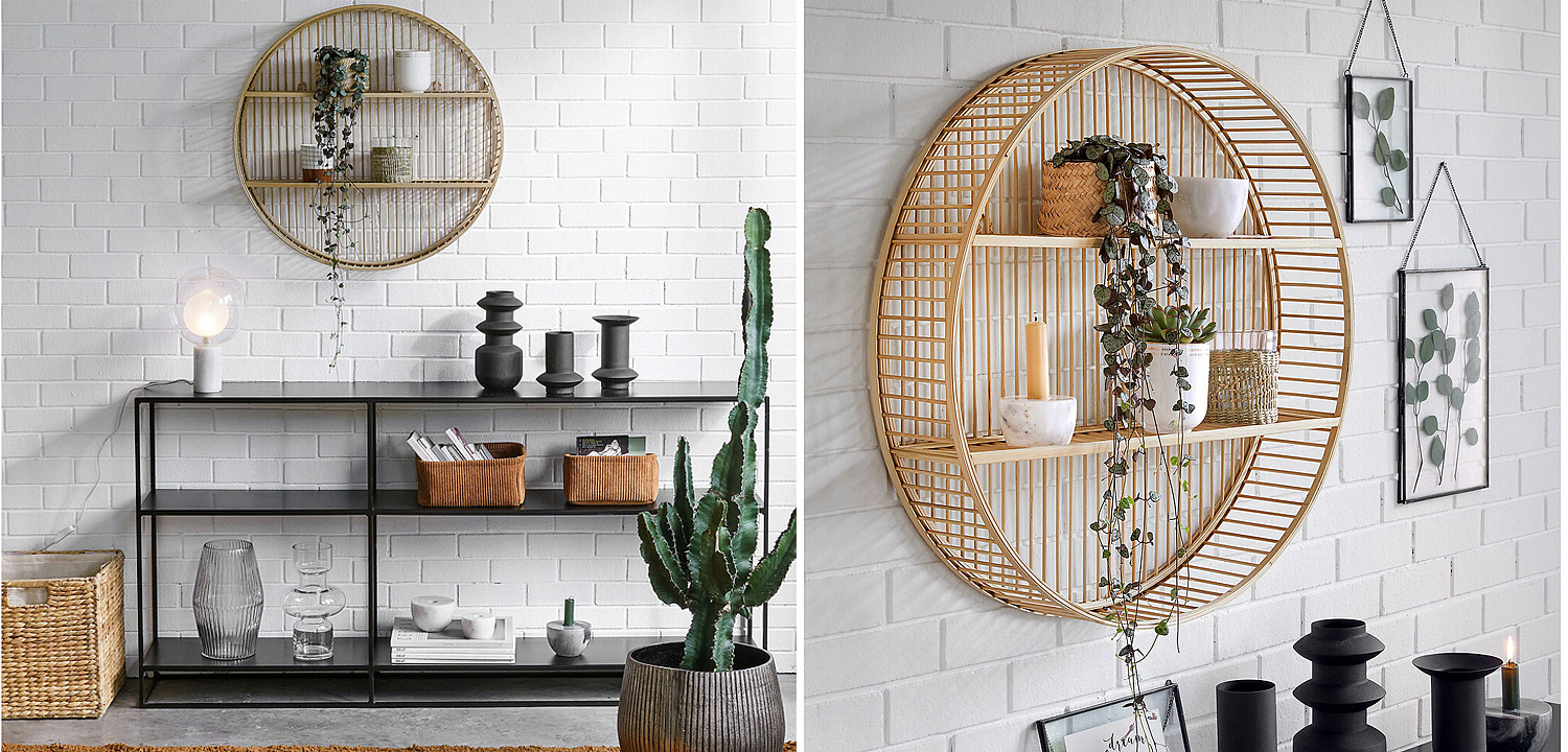 Полка Wicker Bamboo Shelf Полка Wicker Bamboo Shelf - Loft-Concept в Волгограде
