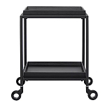 Тумба чёрная на колёсах Cabinet on Wheels варинант исполнения - 1 | Loft Concept в Волгограде