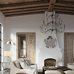 Бра с двумя тканевыми абажурами в форме цилиндра Prerequisites варинант исполнения - 4 | Loft Concept в Волгограде