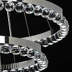 Люстра с тремя кольцами цвета хром и прозрачными хрустальными шарами по периметру Sacramento Transparent Balls Chandelier варинант исполнения - 7 | Loft Concept в Волгограде