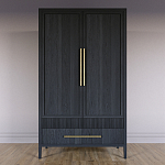 Шкаф платяной Primo с выдвижными ящиками шпон Светлый дуб варинант исполнения - 2 | Loft Concept в Волгограде