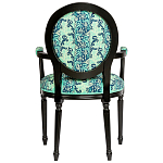 Стул из натурального бука с подлокотниками Ikat Pattern бирюзовый варинант исполнения - 2 | Loft Concept в Волгограде