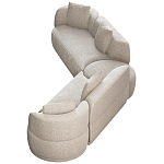 Угловой диван Calypso с поворотным механизмом и пуфом   варинант исполнения - 4 | Loft Concept в Волгограде