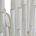 Люстра белая с несколькими ярусами деревянных палочек Bright Wooden Chandelier варинант исполнения - 10 | Loft Concept в Волгограде