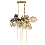 Люстра подвесная с 18-ю стеклянными плафонами с вертикальными подвесками Gilded Mirage  варинант исполнения - 2 | Loft Concept в Волгограде