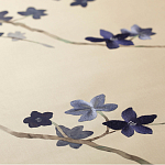 Обои ручная роспись Cherry Tree Original colourway on Stone Ochre dyed silk варинант исполнения - 2 | Loft Concept в Волгограде