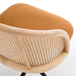 Офисное кресло из велюра и ротанга Eilwen Rattan Wicker Chair варинант исполнения - 4 | Loft Concept в Волгограде