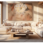 Люстра с многослойными белыми и прозрачными подвесками Character Chandelier варинант исполнения - 3 | Loft Concept в Волгограде